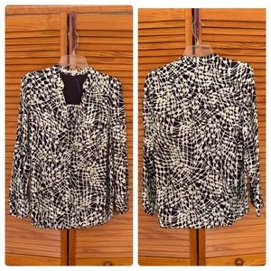 Anthropologie Printed 100% Silk Twill Blouse sz 6